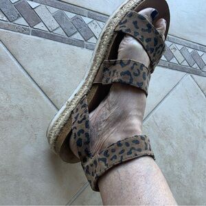 Target Brand Size 11 Leopard Espadrille Platform Sandal